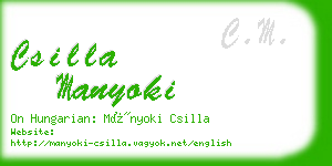 csilla manyoki business card